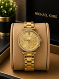 Michael Kors Ritz Pave Gold-Tone Chronograph ladies watch