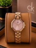 Calvin Klein Rose Gold-Tone Octagonal ladies Watch