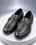 TODS Men’s Black Leather Horsebit Loafers