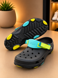 Crocs All-Terrain Clogs – Black/Neon | Rugged Lightweight Outdoor & Casual Clogs