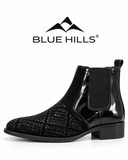 BLUE HILLS Sparkling Night: Patent & Embellished Chelsea Boots