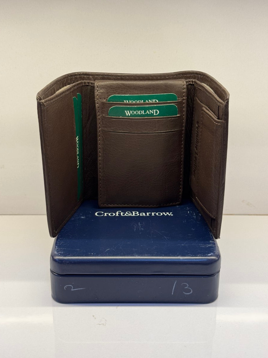 WOODLAND LEATHER TRI FOLD MENS WALLET
