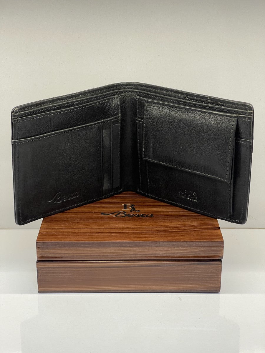 BERSA PREMIUM LEATHER BI FOLD MENS WALLET
