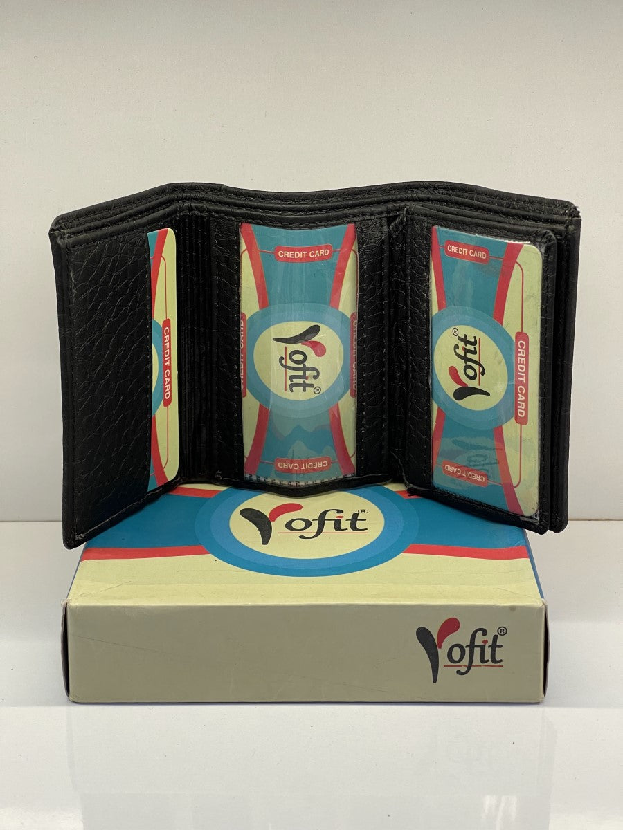 YOFIT LEATHER TRI FOLD MENS WALLET