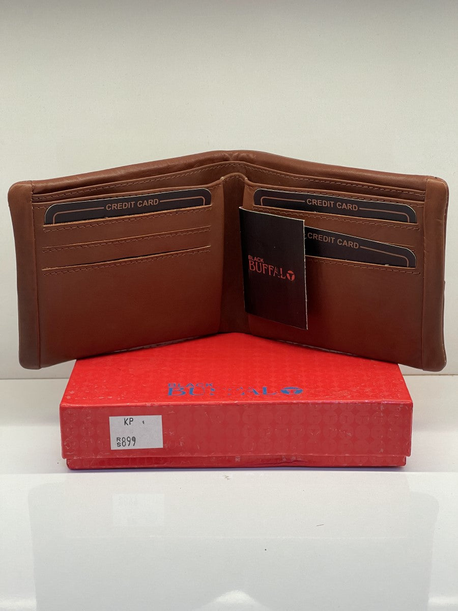 BUFFALO LEATHER BI FOLD MENS WALLET