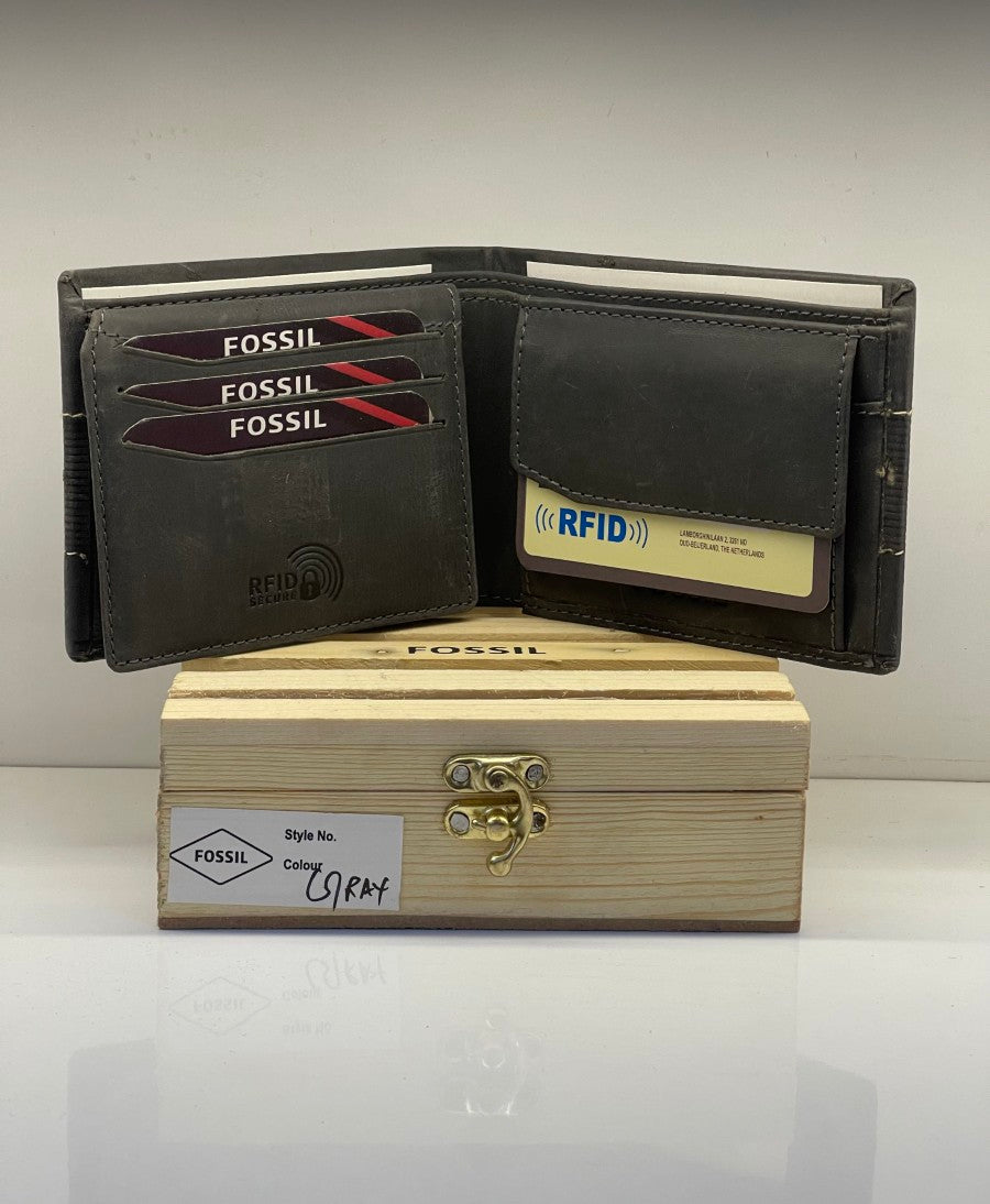 FSL LEATHER BI FOLD MENS WALLET