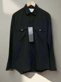 A-X DENIM DOUBLE POCKET BACK PRINTED SHIRT