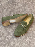 HAND MADE SHEET SOLE FRONT BUCKLE LOAFERS