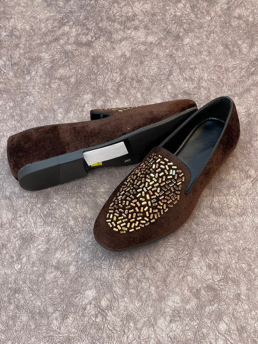 HAND MADE STONE PARTY WEAR LOAFERS