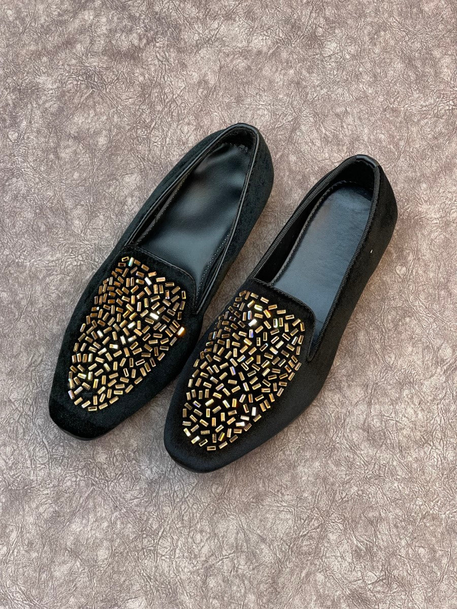 HAND MADE STONE PARTY WEAR LOAFERS