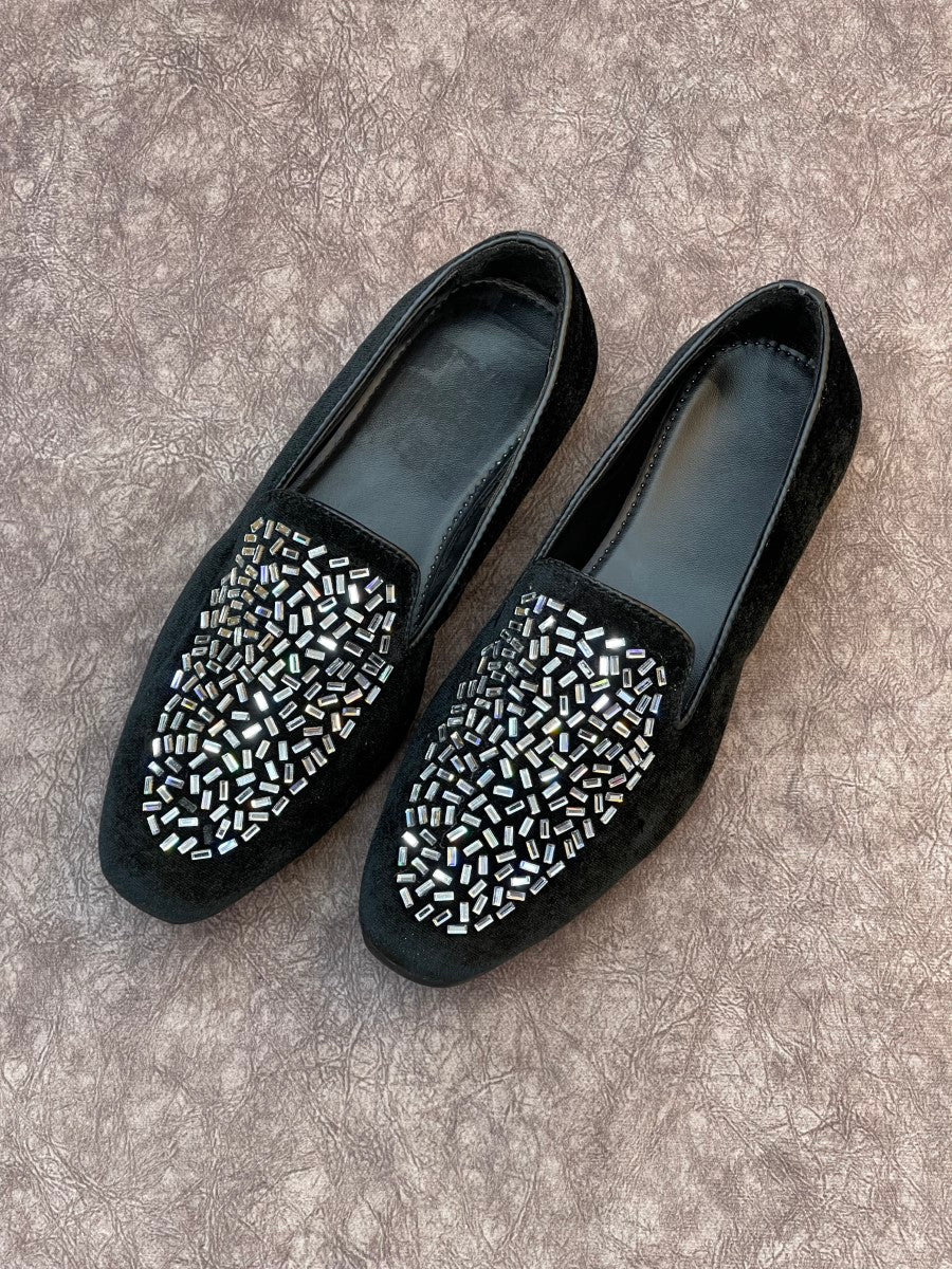 HAND MADE STONE PARTY WEAR LOAFERS