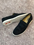 ZRA BLACK SUEDE CASUAL LOAFERS