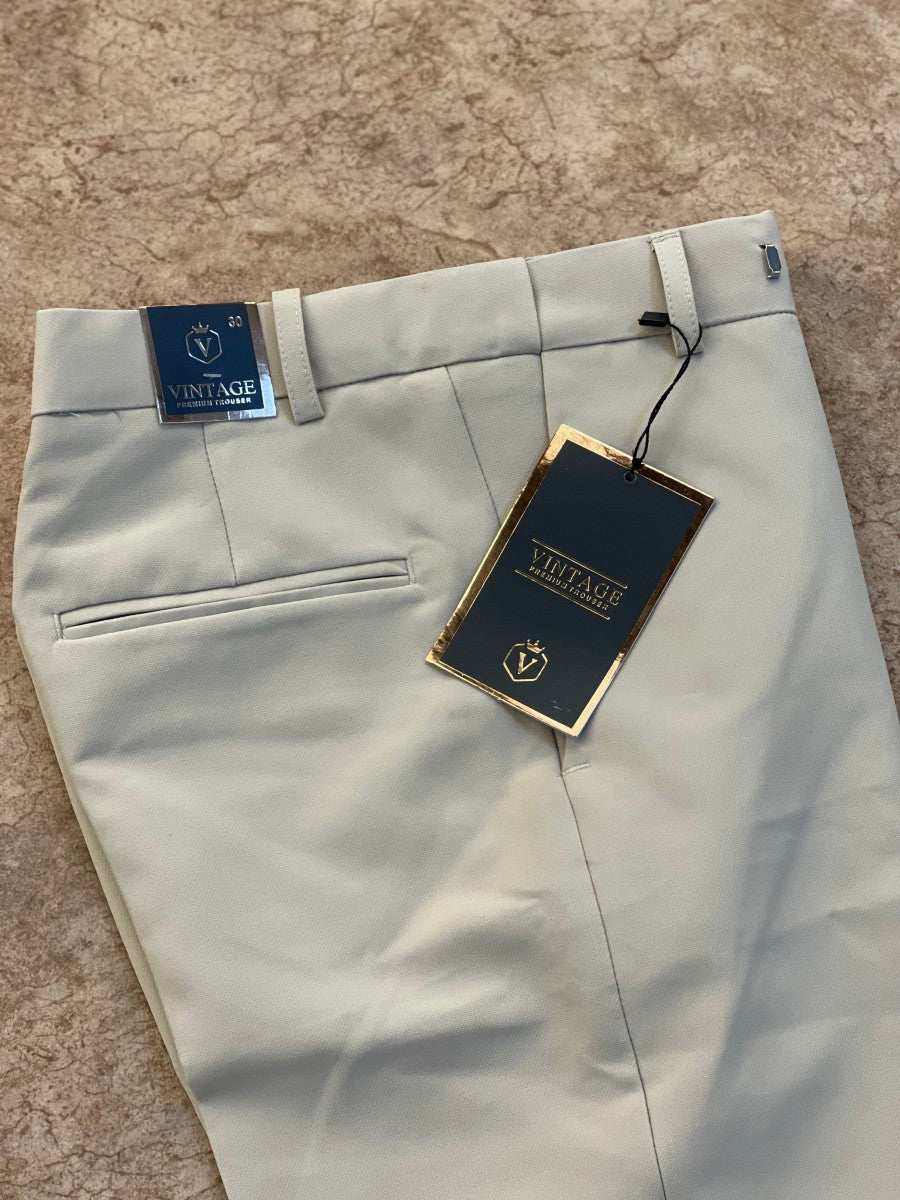 VINTAGE ANKLE FIT FORMAL TROUSERS
