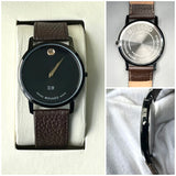 MOVDO BASIC QUARTZ LEATHER STRAP WATCH