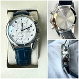 TAF HUER CHRONO LEATHER STRAP WATCH