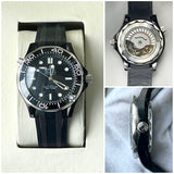 OMEG SEAMASTER AUTO PREMIUM SILICON STRAP WATCH