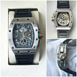 RICHRD MILLE PREMIUM AUTO SILICON STRAP WATCH