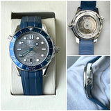 OMEG SEAMASTER AUTO PREMIUM SILICON STRAP WATCH