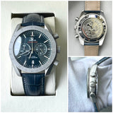 OMEG QUARTZ PREMIUM LEATHER STRAP WATCH