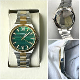 FOSSIL GREEN DIAL DUAL TONE LADIES OG WATCH