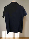 C-K BLACK ZIP POLO T-SHIRT