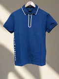 HKT SPORT BLUE ZIP POLO T-SHIRT