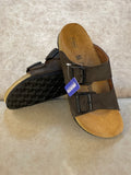 Birkn Arizona Black Corduroy leather slipper