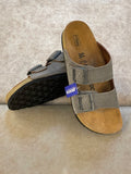 Birkn Arizona Black Corduroy leather slipper