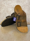 Birkn Arizona Black Corduroy leather slipper