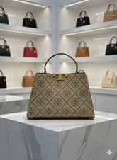 TRY BRUCH SIGNATURE NAVY MONOGRAM TOTE LADIES BAG