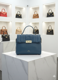 VALENDNE SOPHISTICATED TEAL TOP-HANDLE SATCHEL TOTE LADIES BAG