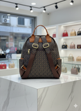 DARK MONOGRAM WITH TAN TRIM LADIES BACK PACK