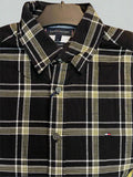 TMY BLACK, GREEN, AND WHITE PLAID SHIRT