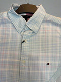 TMY LIGHT BLUE WINDOWPANE PLAID SHIRT