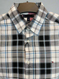TMY BLACK AND BLUE PLAID CHECKS SHIRT