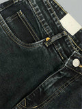 ZRA MEN'S DARK WASH STRAIGHT FIT DENIM JEANS