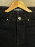 DIO R ELEGANT BLACK  DENIM WITH EMBELLISHMENTS SLIM FIT JEANS