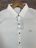 BRBRY LUXURY SHIRT WITH EMBROIDERED EQUESTRIAN LOGO IMPORTED SHIRT