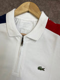 LCST SPORT QUARTER-ZIP WITH TRICOLOR SHOULDER PANELS POLO T-SHIRT