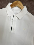 LCST WHITE WITH CONTRAST TIPPED POLO T-SHIRT