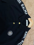 BLMN PARIS "B" LOGO PIQUE POLO T-SHIRT