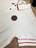BLMN PARIS "B" LOGO PIQUE POLO T-SHIRT