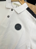 BLMN PARIS METAL "B" LOGO PIQUE POLO T-SHIRT