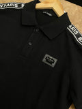 BLMN PARIS MEDALLION LOGO PIQUE POLO T-SHIRT