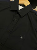 C-K MONOGRAM TEXTURED MODERN-FIT OG SHIRT