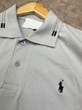 RLP SIGNATURE EMBROIDERED COTTON POLO T-SHIRT