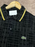 LCST GEOMETRIC PRINT PIQUÉ POLO T-SHIRT