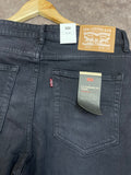 LEV I’S STRAIGHT FIT BLACK DENIM JEANS