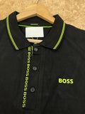 HG BSS PERFORMANCE NEON LOGO POLO T-SHIRT