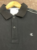 C-K SHOULDER TAPE PIQUE POLO T-SHIRT